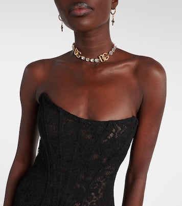 Vestido corto de encaje floral | Dolce&Gabbana