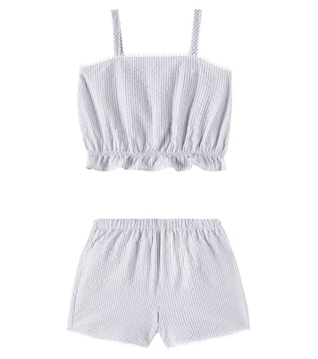Cotton top and shorts set | Il Gufo