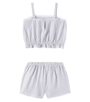 Cotton top and shorts set | Il Gufo