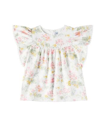 Floral linen and cotton top | Tartine et Chocolat