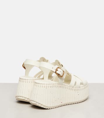 Nama 80 leather platform sandals | Chloé