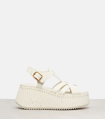 Nama 80 leather platform sandals | Chloé