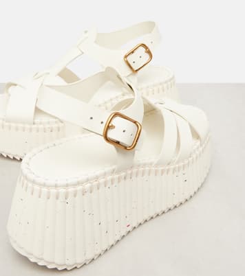 Nama 80 leather platform sandals | Chloé