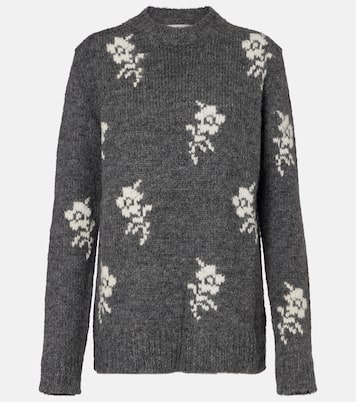 Intarsia alpaca and wool-blend sweater | Jil Sander
