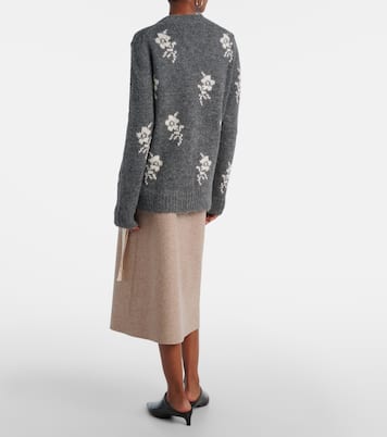 Intarsia alpaca and wool-blend sweater | Jil Sander