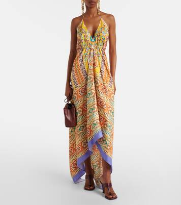 Printed silk midi dress | Etro