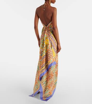 Printed silk midi dress | Etro