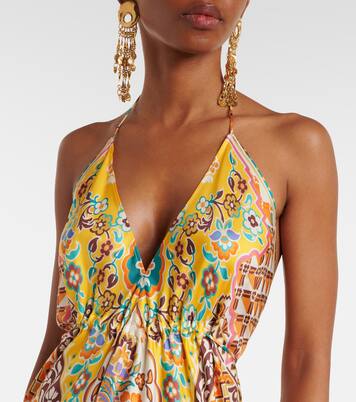 Printed silk midi dress | Etro