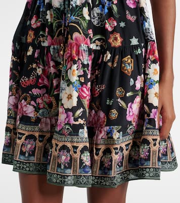 Robe imprimée en soie à cristaux | Camilla