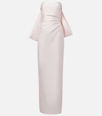 Robe longue en satin | Monique Lhuillier