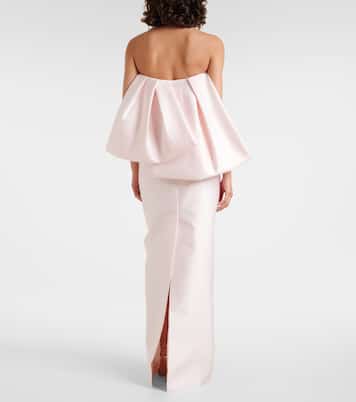 Robe longue en satin | Monique Lhuillier