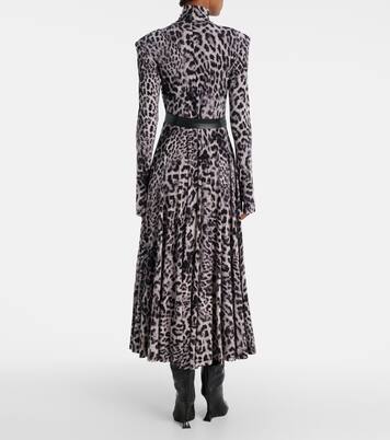 Leopard-print midi dress | Norma Kamali