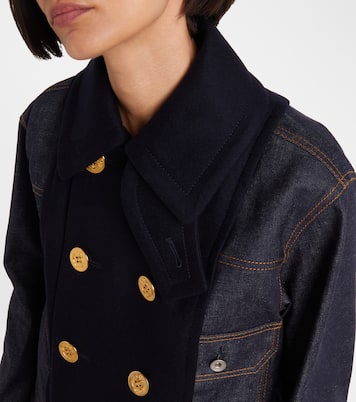 Paneled denim jacket | Sacai