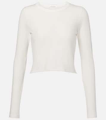 Cropped cotton jersey T-shirt | Slvrlake