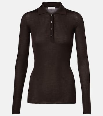 Ribbed-knit wool polo shirt | Moncler