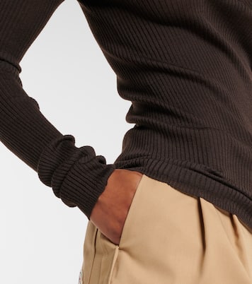 Ribbed-knit wool polo shirt | Moncler