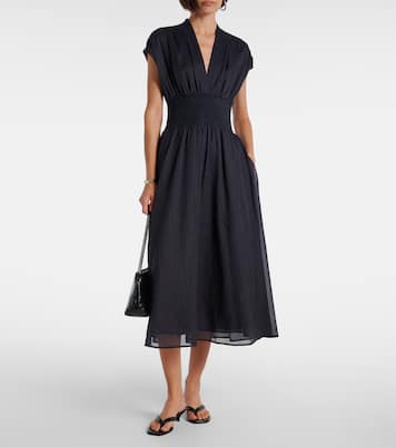 Abito midi in cotone a righe | Tory Burch
