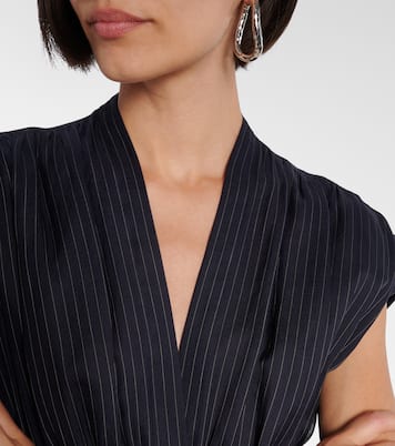 Abito midi in cotone a righe | Tory Burch