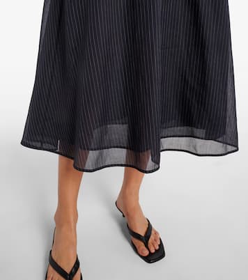 Abito midi in cotone a righe | Tory Burch