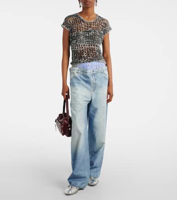 T-Shirt aus Häkelstrick  | Acne Studios