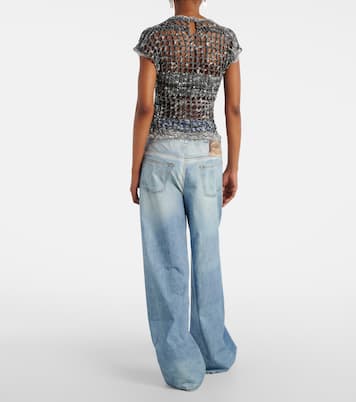 T-Shirt aus Häkelstrick  | Acne Studios