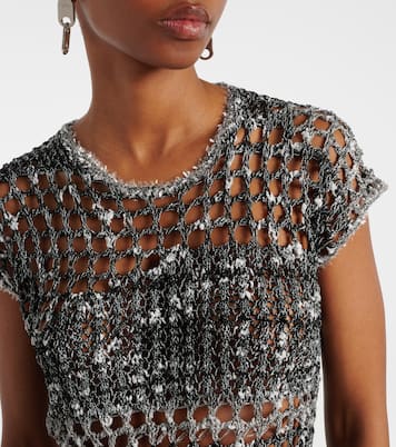 T-Shirt aus Häkelstrick  | Acne Studios