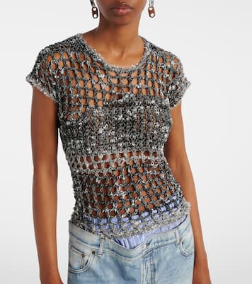 T-Shirt aus Häkelstrick  | Acne Studios