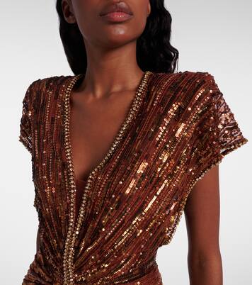 Robe longue Zola à sequins | Jenny Packham