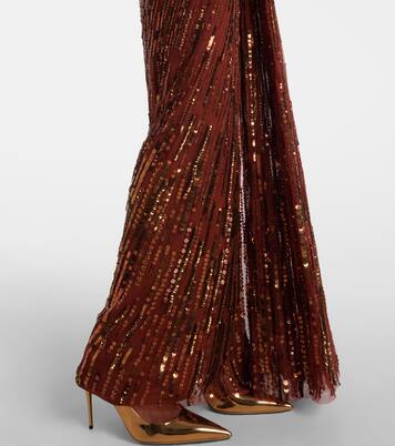 Robe longue Zola à sequins | Jenny Packham