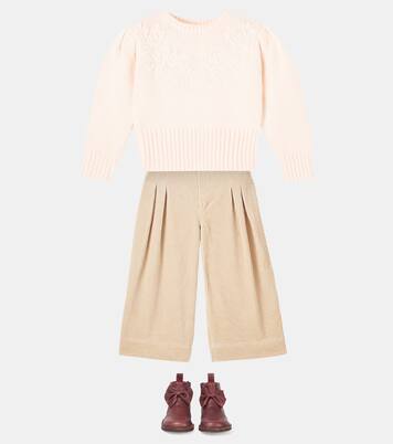 Suri cotton corduroy wide-leg pants | C'era Una Volta