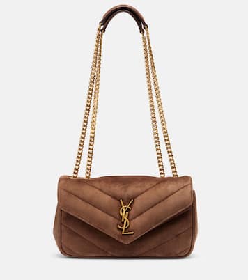 Loulou Small matelassé suede shoulder bag | Saint Laurent