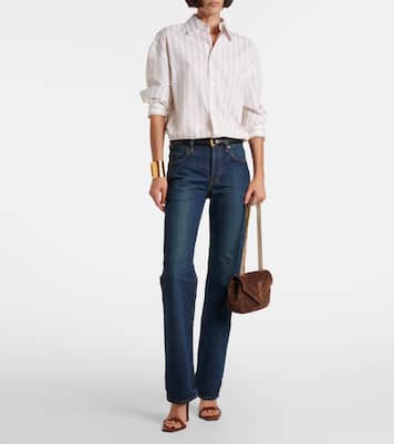 Loulou Small matelassé suede shoulder bag | Saint Laurent