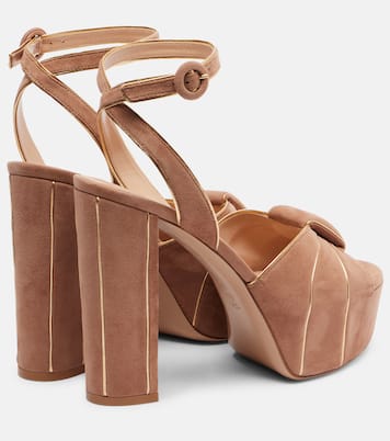 Plateausandalen 125 aus Veloursleder | Gianvito Rossi