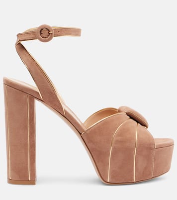 Plateausandalen 125 aus Veloursleder | Gianvito Rossi