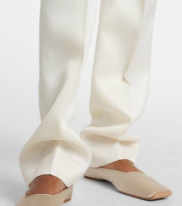 Lucia high-rise wool and silk slim pants | Calvin Klein Collection