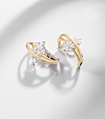 Clip-Ohrringe Golden Strada aus 18kt Gelbgold (750/1000) mit Diamanten | Yeprem