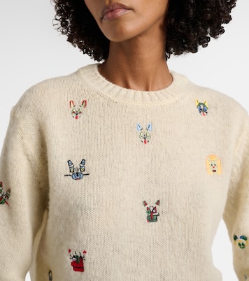 X Louis Wain Bestickter Pullover aus Wolle | Loewe