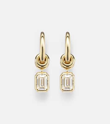 Orecchini a cerchio Zahra in oro 18kt con diamanti | Spinelli Kilcollin