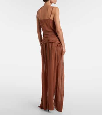 Draped ruffled maxi dress | Jacques Wei
