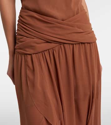 Draped ruffled maxi dress | Jacques Wei