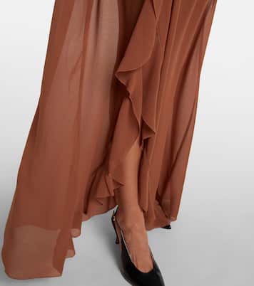 Draped ruffled maxi dress | Jacques Wei