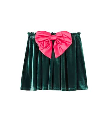 Bow-detail velvet skirt | Konges Sløjd
