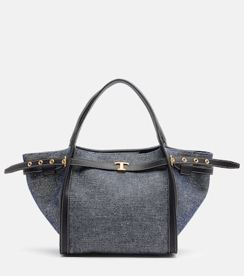 Borsa Tim Small in denim con pelle | Tod's