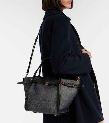 Borsa Tim Small in denim con pelle | Tod's