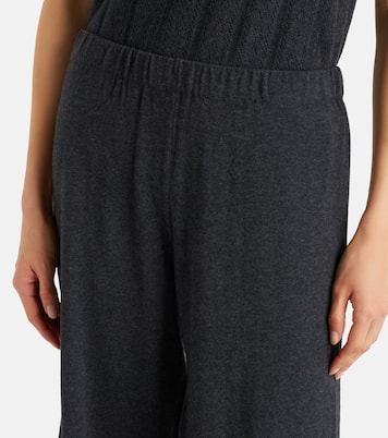 Pantalon droit Aina en coton et cachemire | Lisa Yang