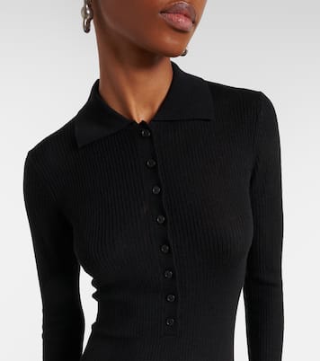 Solana 울 실크 캐시미어 바디수트 | The Frankie Shop