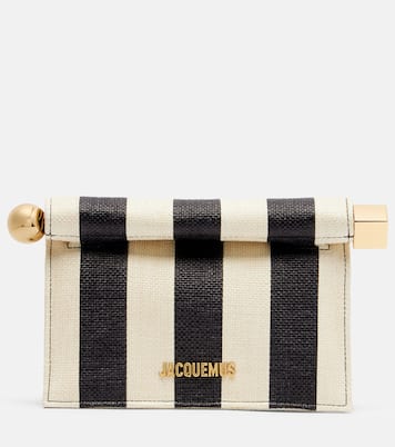 Pochette Rond Carré Small à effet raphia | Jacquemus