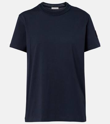 Crochet-trimmed cotton jersey T-shirt | Moncler