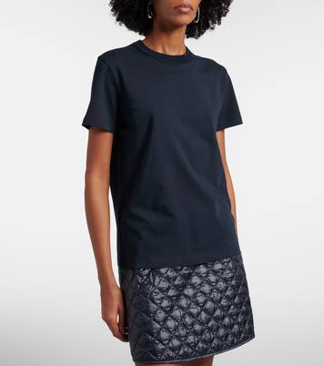 Crochet-trimmed cotton jersey T-shirt | Moncler