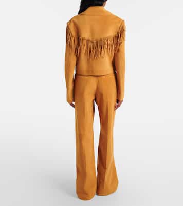 Norman belted suede wide-leg pants | Gabriela Hearst
